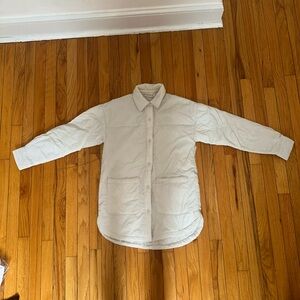 DSG Off-White Quilted Button-Front Puffer Jacket
